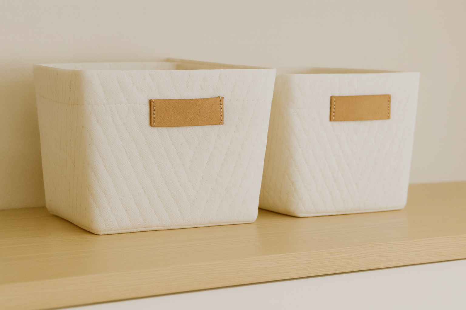 Labelled pantry jars neatly arranged on a shelf